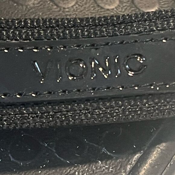 Vionic Tide Black Patent Detail Toe Post Slide Sandals Size 9 - Picture 7 of 8